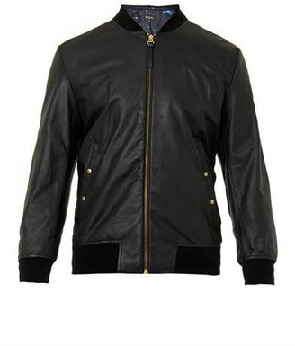 Paul Smith PS Leather bomber jacket