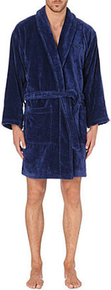 Emporio Armani Embroidered-logo cotton robe - for Men