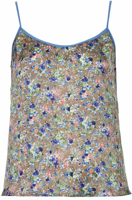 Annie Greenabelle **Floral Satin and Jersey Cami