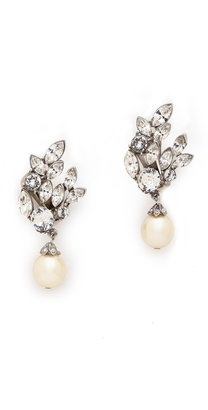Ben-Amun Crystal Imitation Pearl Earrings