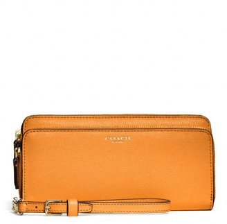 Coach Double Accordion Zip Wallet In Saffiano Leather