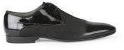 HUGO Men's Evamio Suede/Patent Lace Up Shoes - Black