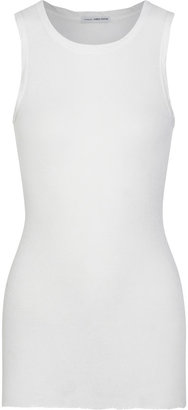 James Perse Ribbed cotton and cashmere-blend jersey tank