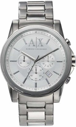 Armani Exchange Silver Dial Chronograph Mens Watch