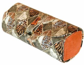 Tech Swiss Paylak TS1121OGE Jewelry Roll Travel Organizer with Leopard Print and Orange Gold Accents