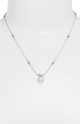 Lagos 'Luna' Diamond & Pearl Pendant Necklace