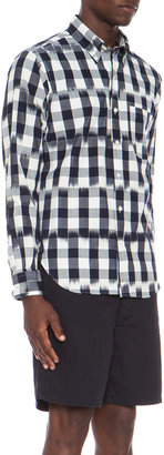 Mark McNairy New Amsterdam Cotton Button Down in Blurred Gingham