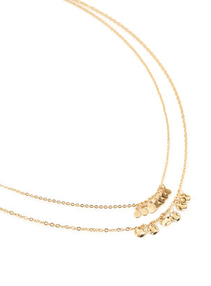 Forever 21 Dimpled Pendant Chain Necklace