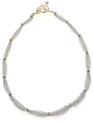 Marks and Spencer M&s Collection Silver Plated Two Tone Stopper Chain Necklace