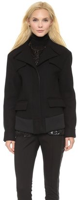 Vera Wang Collection Cropped Trench Jacket