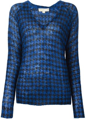 MICHAEL Michael Kors houndstooth intarsia sweater