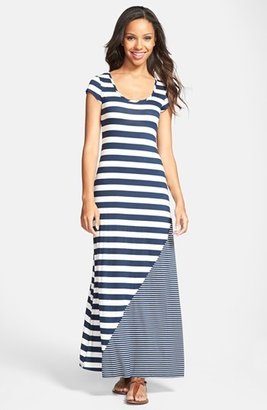 Everleigh Multi Stripe Short Sleeve Maxi Dress