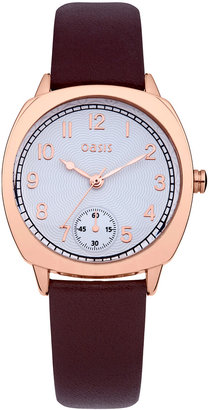 Oasis Brown Leather Strap Watch