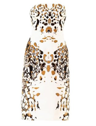 Josh Goot Leopard Vector strapless dress