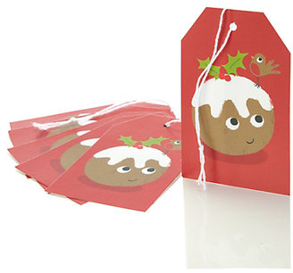 Marks and Spencer 6 Fun Christmas Puddings Christmas Gift Tags