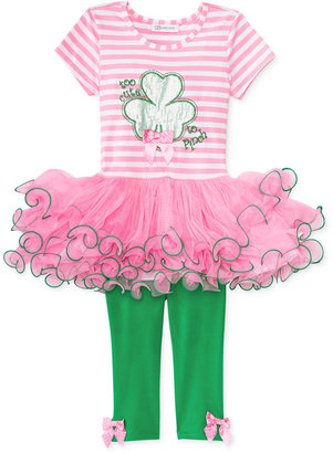Bonnie Jean Little Girls' or Toddler Girls' 2-Piece St. Patrick's Day Tunic & Leggings