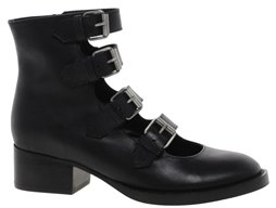ASOS AXEL Leather Ankle Boots - Black
