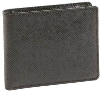 Joseph Abboud black caviar leather passcase wallet