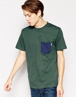 Carhartt T-Shirt with Contrast Pocket - Green
