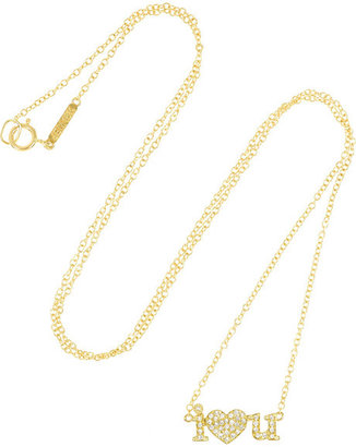 Jennifer Meyer I Heart U 18-karat gold diamond necklace