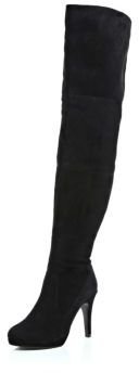 River Island Black over the knee suede boot