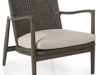 Crate & Barrel Sebago Chair with Fabric Cushion