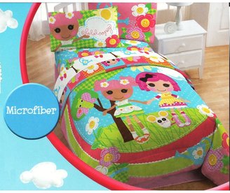 MGA Entertainment Lalaloopsy Sew Magical Twin Bedding Set - 4pc Blossom Flowerpot Comforter Sheets Twin Bed