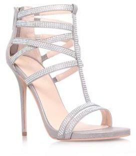 Carvela Silver 'Glaze' high heel sandals