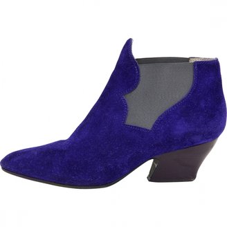 Acne 19657 ACNE Purple Suede Ankle boots