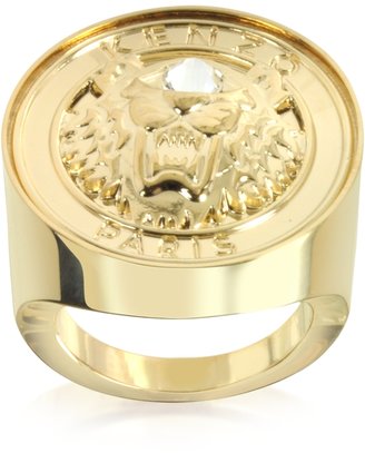 Kenzo Gold Plated Tiger Cyclop Ring