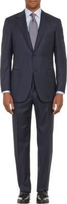 Canali Fine-Stripe Worsted Wool Two-Button Suit