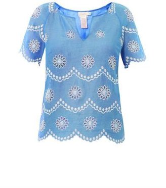 Collette Dinnigan COLLETTE BY Daisy dots-embroidered top