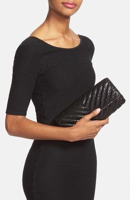 Whiting & Davis Quilted Chevron Clutch