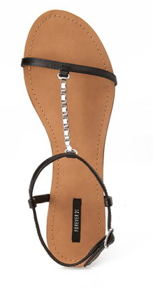 Forever 21 Chained T-Strap Sandals