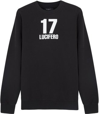 Givenchy Black printed cotton sweatshirt