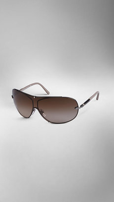 Burberry Metal Frame Visor Sunglasses