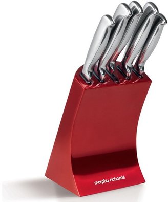 Morphy Richards 46291 5 Piece Knife Block - Red