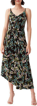 Diane von Furstenberg Amy Matte-Jersey Asymmetrical Slip Dress