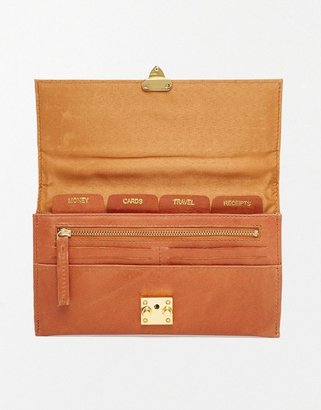 ASOS Leather Purse Travel Wallet With Clasp