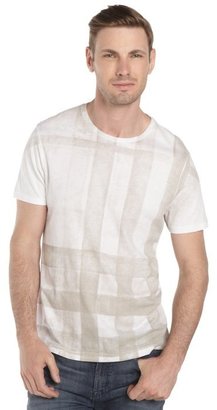 Burberry white cotton criss-cross short sleeve t-shirt