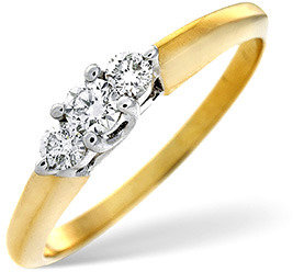 Trilogy Certified 1.06CT 18K Gold Brilliant Diamond Claw Set Ring