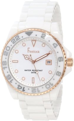 Freelook Women's HA5109RG-9 White Ceramic Band Rose Gold Case And Index Watch