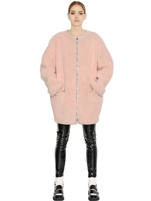 MSGM Faux Shearling Cocoon Coat