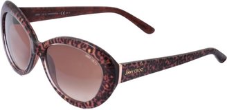 Jimmy Choo Valentina Leopard Print Sunglasses