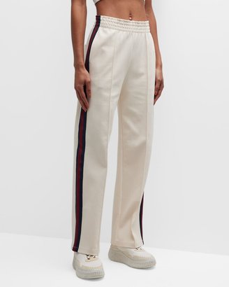 Collections Etc Womens Soft and Comfy Drawstring Pull-On Side Stripe Jogger  Knit Pants - Walmart.com