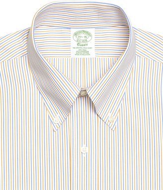 Brooks Brothers Non-Iron Slim Fit Alternating Stripe Dress Shirt