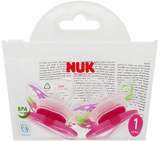 NUK Happy Days Size 1 Soother, Pack of 2, Pink