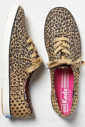 Keds Leopard Champion Leopard Heart Sneaker, Womens 9