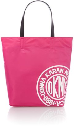 DKNY Nylon logo pink tote bag