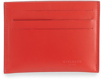 Givenchy Smooth Leather Cardholder, Red